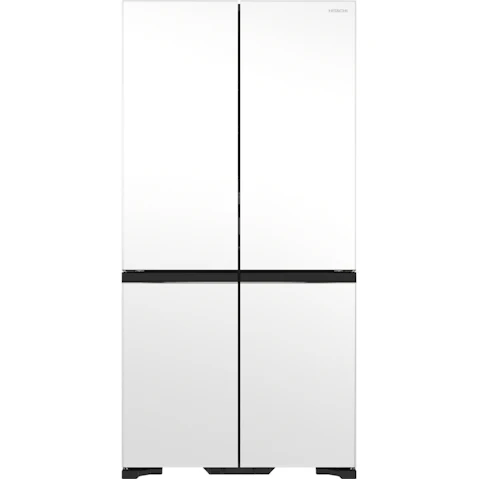 Hitachi 569L French Door Refrigerator - Matte Glass White