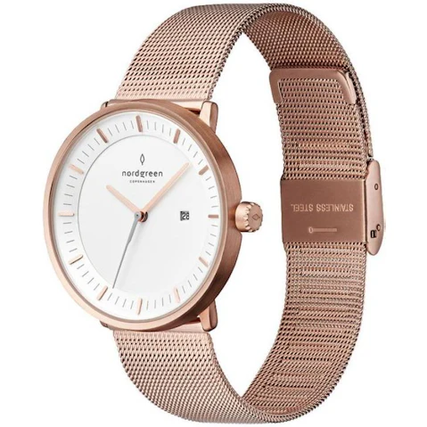 Nordgreen 3600cm Women Philosopher Mesh Watch - Rose Gold