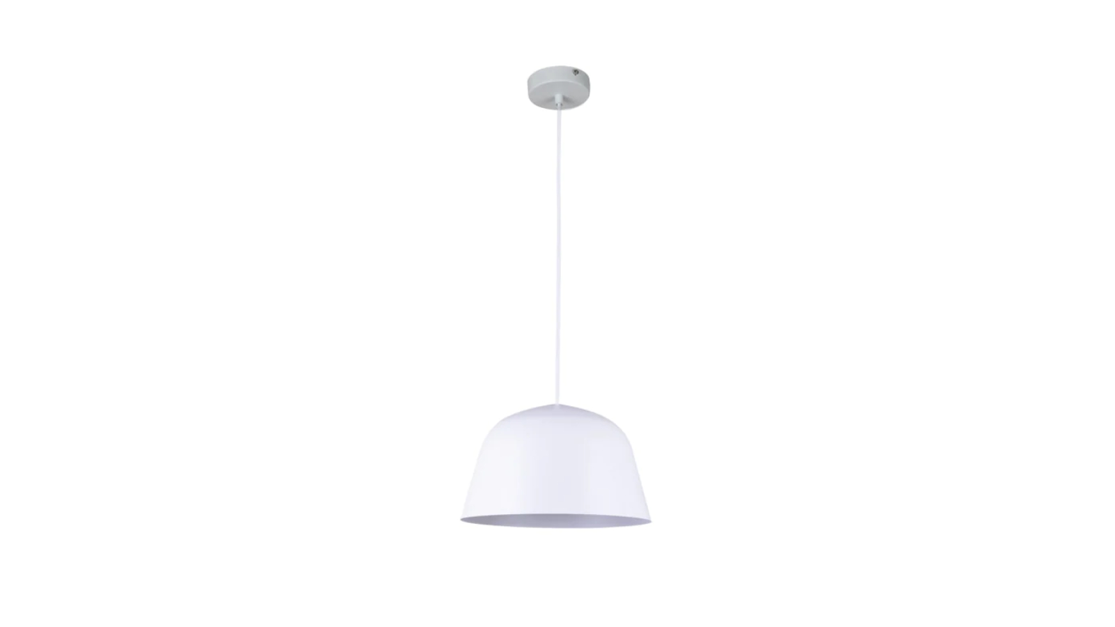 Pastel Scandinavian Angled Dome Pendant Light - Matte White