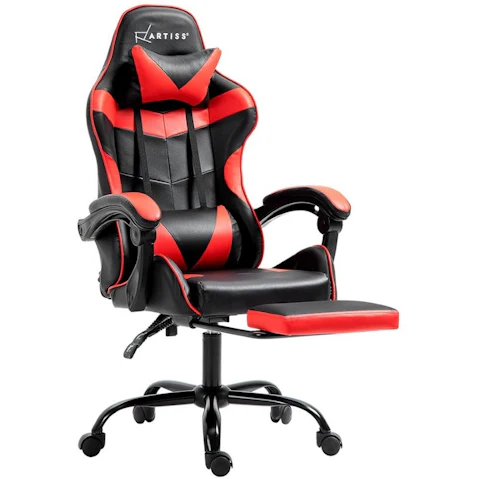 Artiss Gaming Computer Chair Recliner - Red