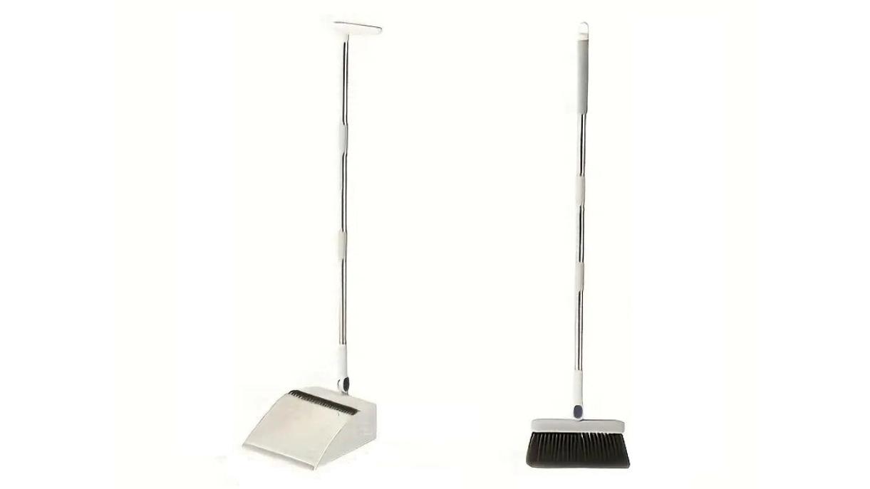 NNETM Clean Like a Pro with Our Premium Upright Dustpan and Broom Set