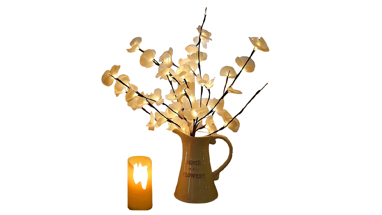 TM 20 White LED Willow Branch Light