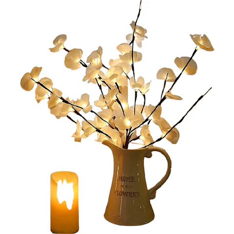 TM 20 White LED Willow Branch Light