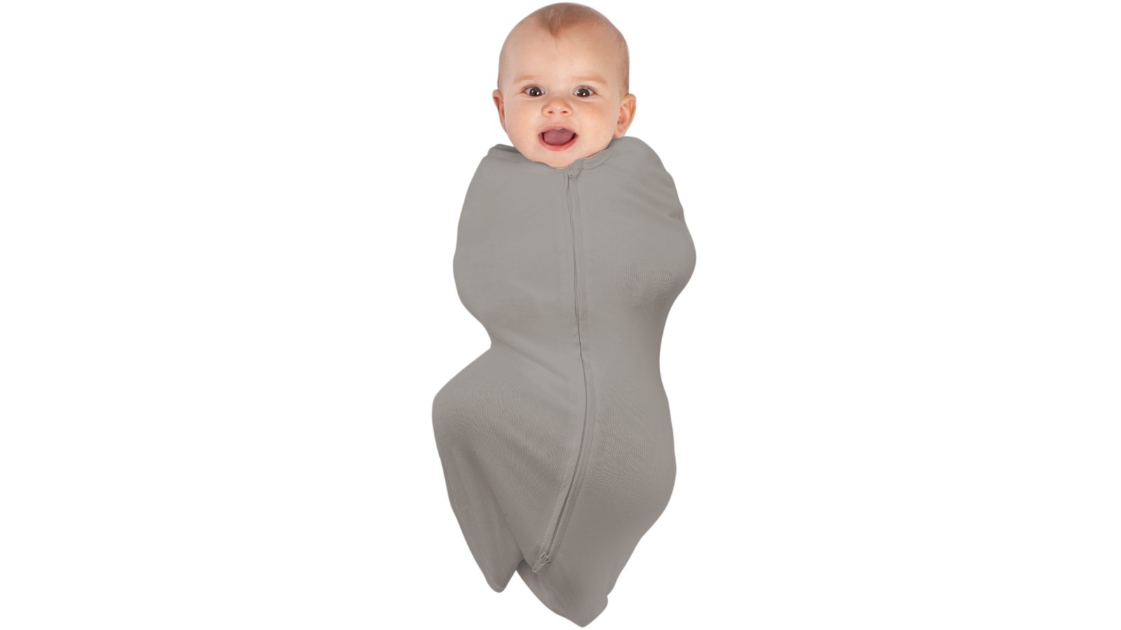 BabyStudio 3-9 Months Organic Cotton Swaddlepouch - Warm Grey