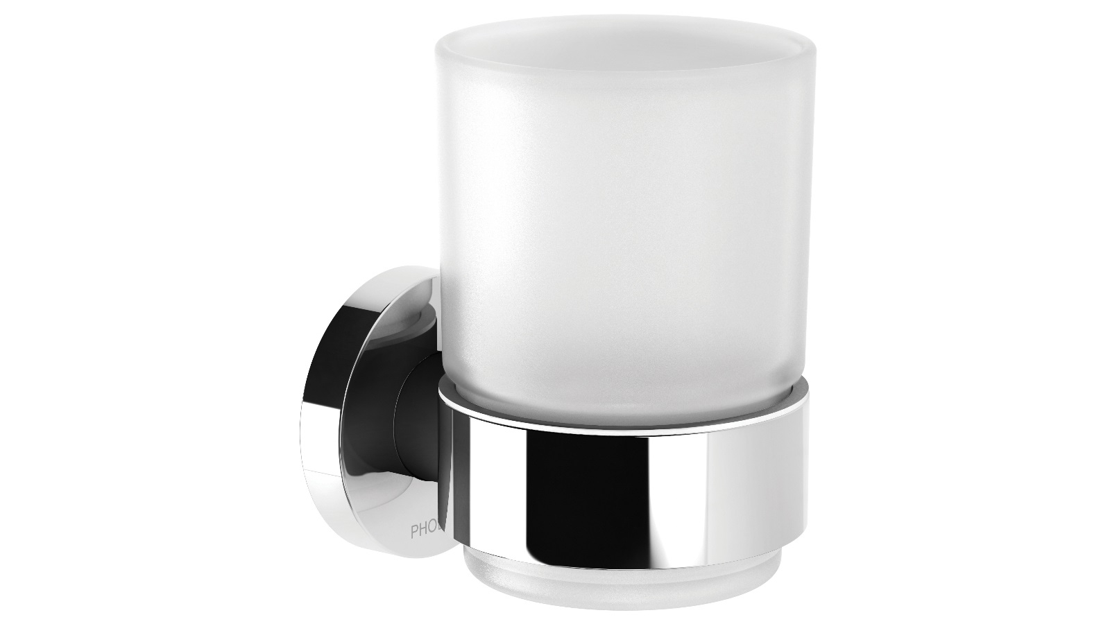 Phoenix Radii Toothbrush Round Tumbler and Holder - Chrome