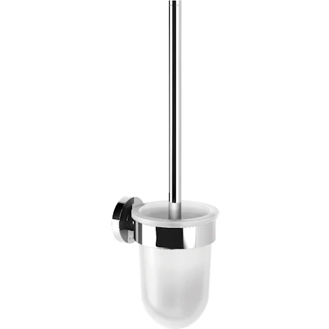 Phoenix Radii Round Toilet Brush and Holder - Chrome