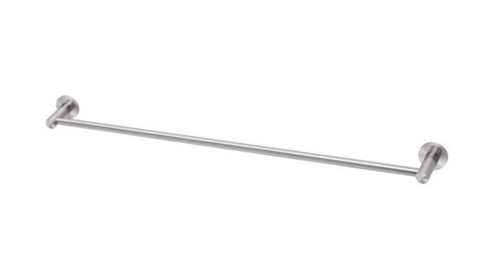 Phoenix 800mm Radii Single Towel Rail Round Plate - Stainless Steel