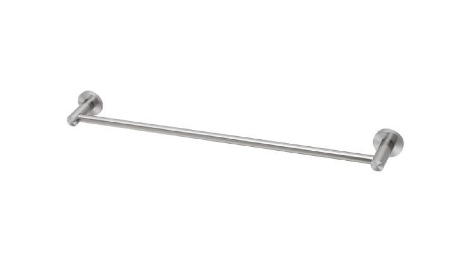 Phoenix 600mm Radii Single Towel Rail Round Plate - Stainless Steel
