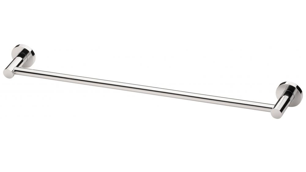 Phoenix Radii 600mm Round Plate Single Towel Rail - Chrome
