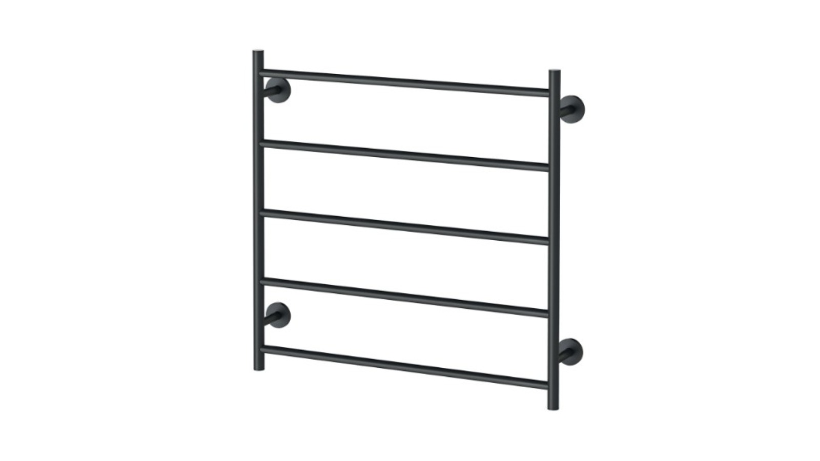 Phoenix Radii 750 x 740mm Heated Towel Ladder - Matte Black
