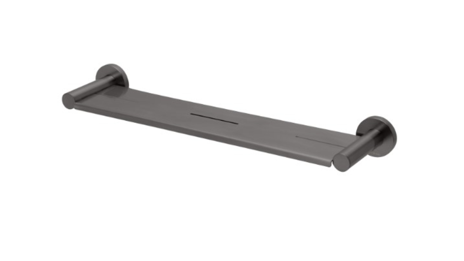 Phoenix Radii Shower Shelf Round Plate - Brushed Carbon