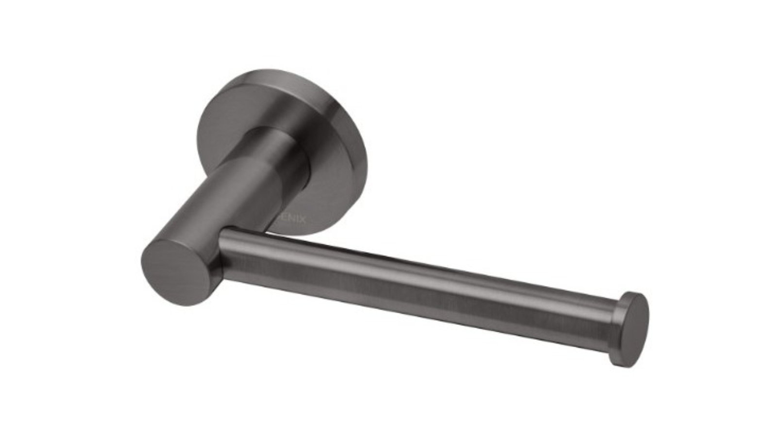 Phoenix Radii Toilet Roll Holder Round Plate - Brushed Carbon 