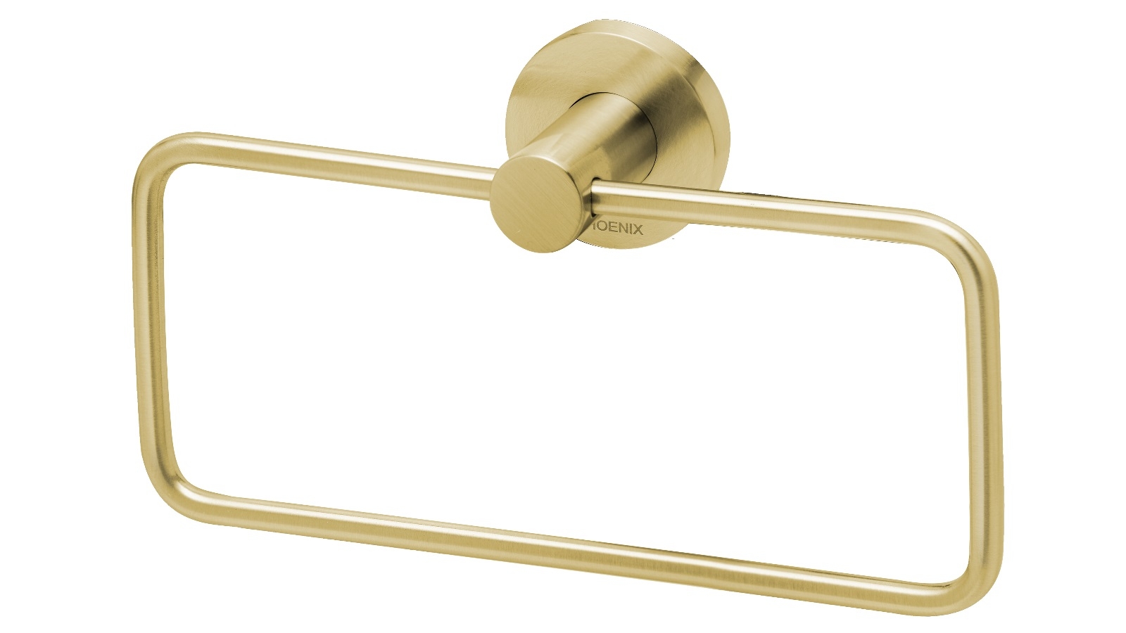 Phoenix Radii Round Plate Hand Towel Holder - Brushed Gold