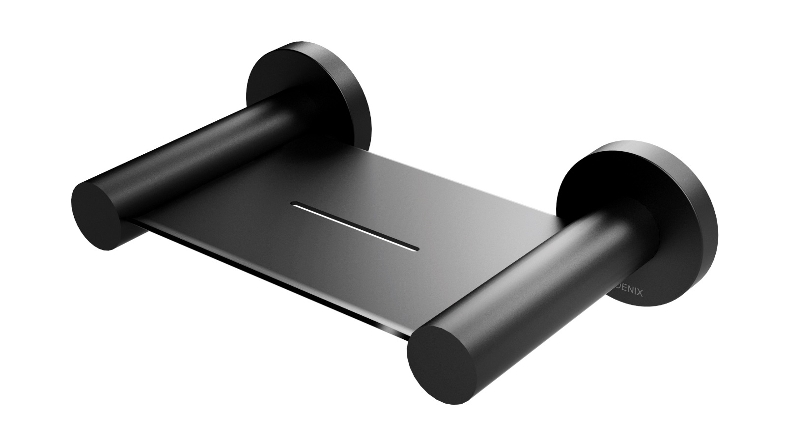 Phoenix Radii Round Plate Soap Dish - Matte Black