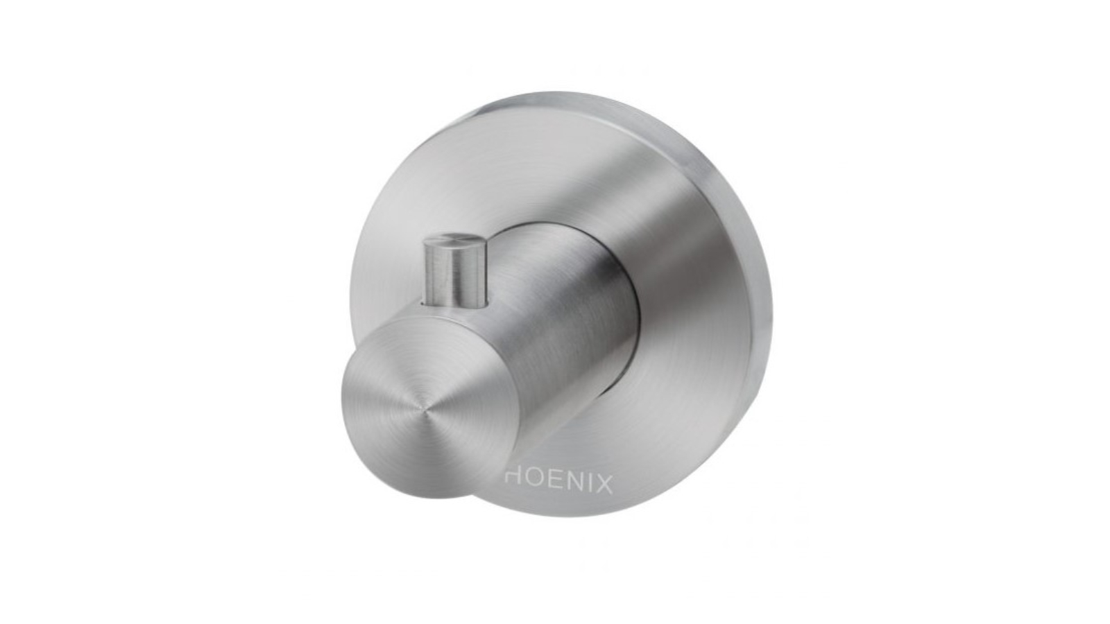 Phoenix Radii Robe Hook Round Plate - Stainless Steel
