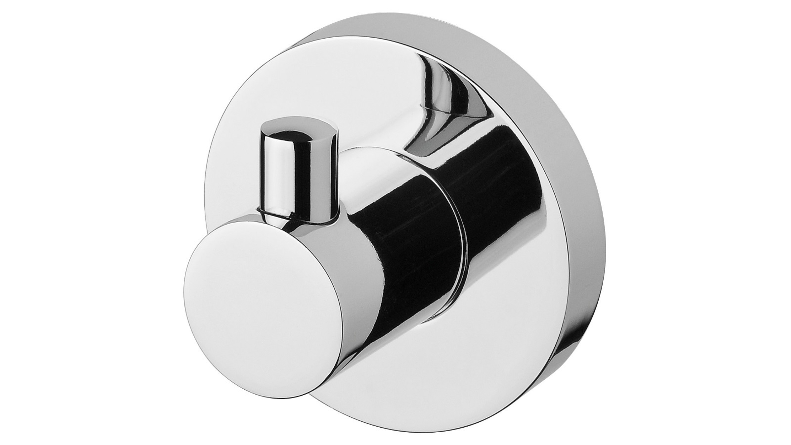 Phoenix Radii Round Plate Robe Hook - Chrome