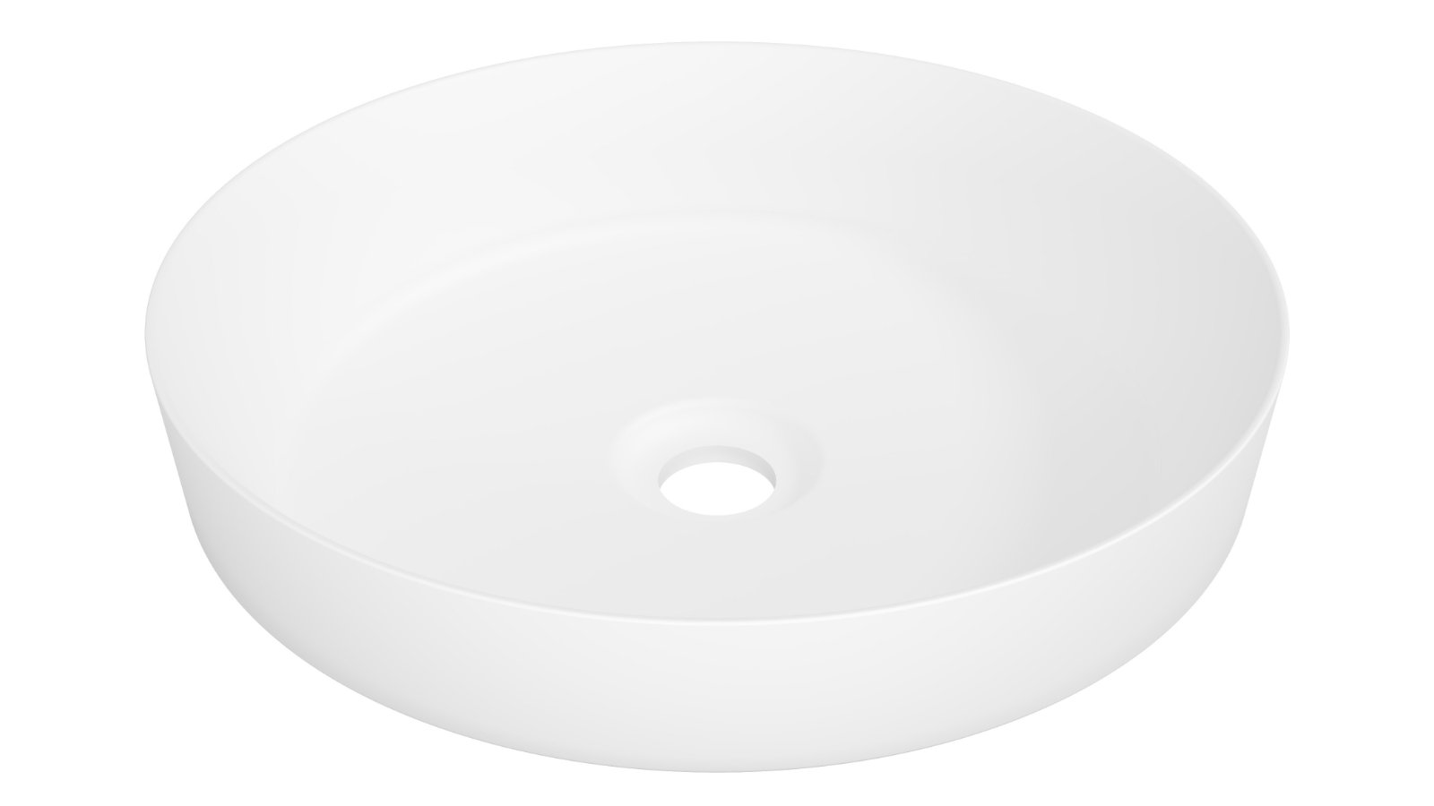 Timberline Radius 400mm Inset Basin - Matte White