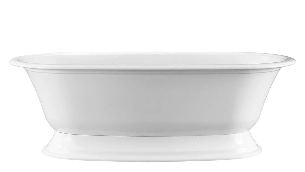 Victoria & Albert Elwick Freestanding Bath with Base - Gloss White