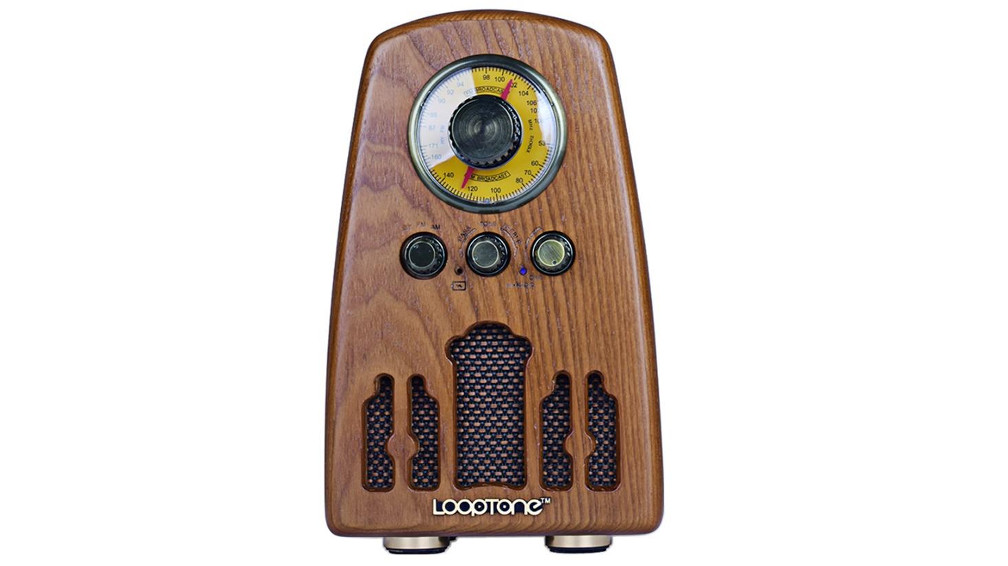 Looptone WR09 Vintage Hardwood Radio with Tone Control - 1.6kg