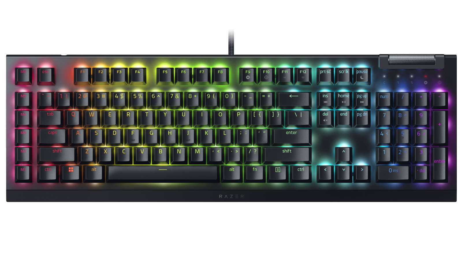 Razer BlackWidow V4 X Mechanical Gaming Keyboard with Green Switch