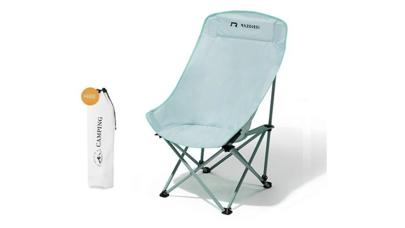 Razojess Portable Lightweight Camping Chair - Sky Blue