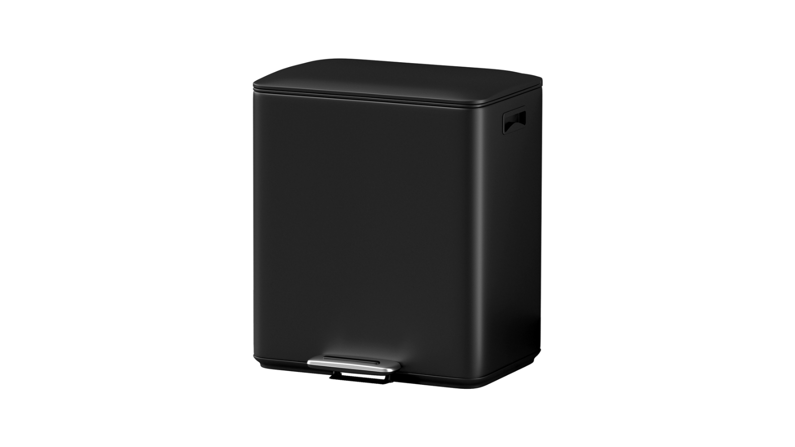 Cefito Dual Compartments 40L Pedal Rubbish Dustbin - Black