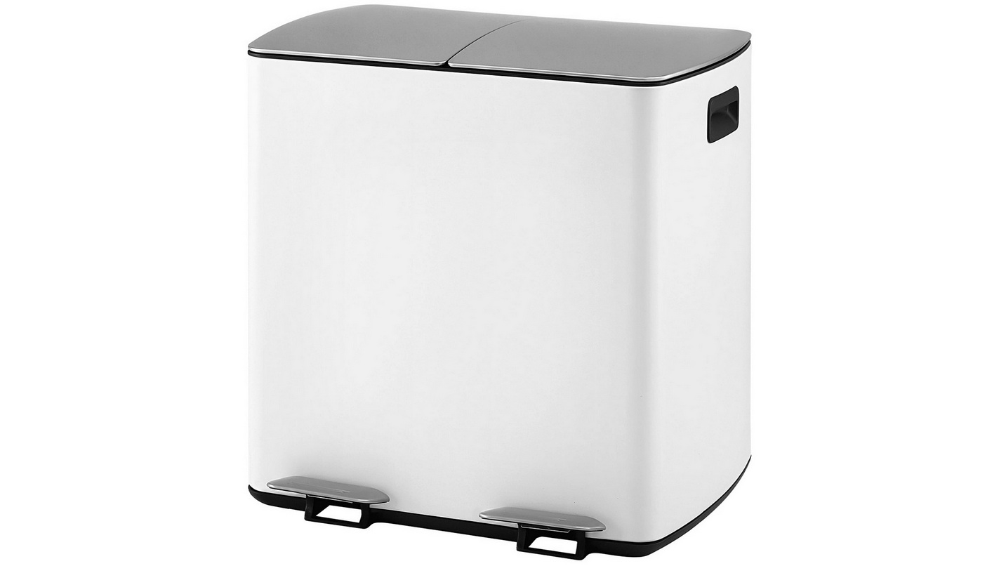 Cefito 40L Pedal Rubbish Bin with Dual Compartment - White
