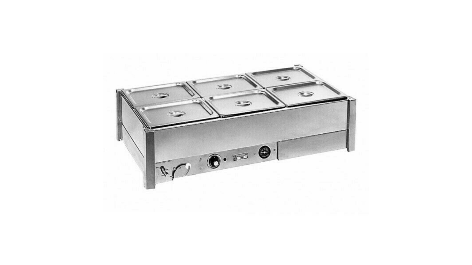 Roband 6 x 1/2 Size Pan Double Row Hot Bain Marie