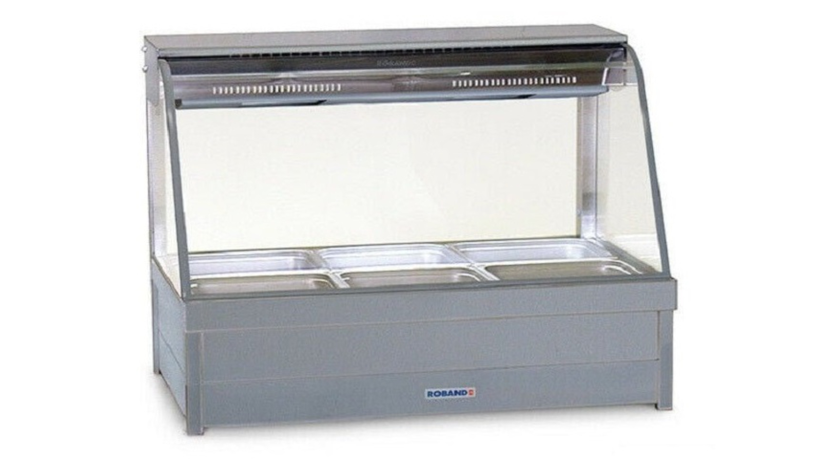 Roband Curved Glass Hot Food Display Bar with 6 Pan Double Row