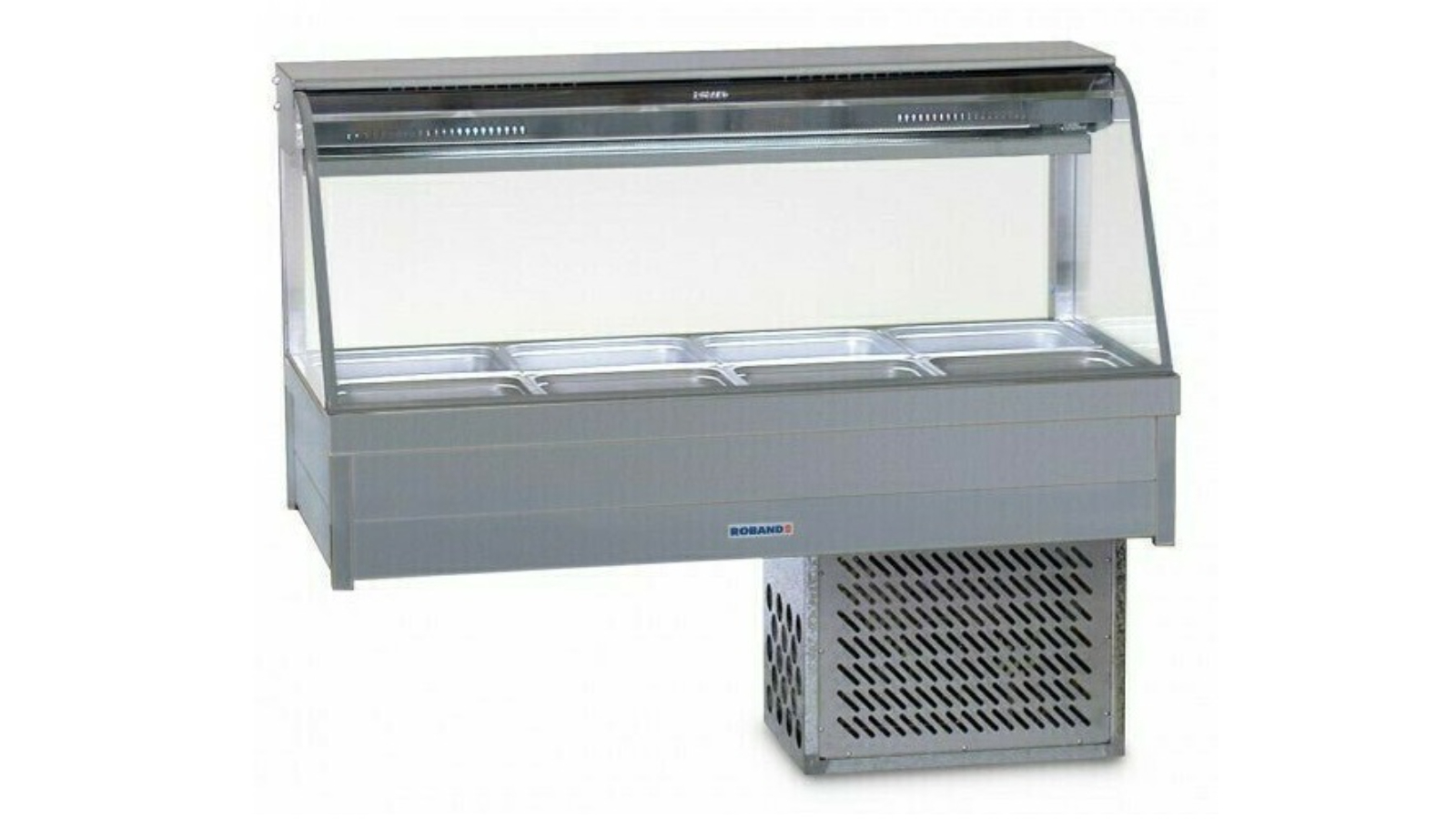 Roband Curved Glass Refrigerated Display Bar with 8 Pan/Piped and Foamed Only