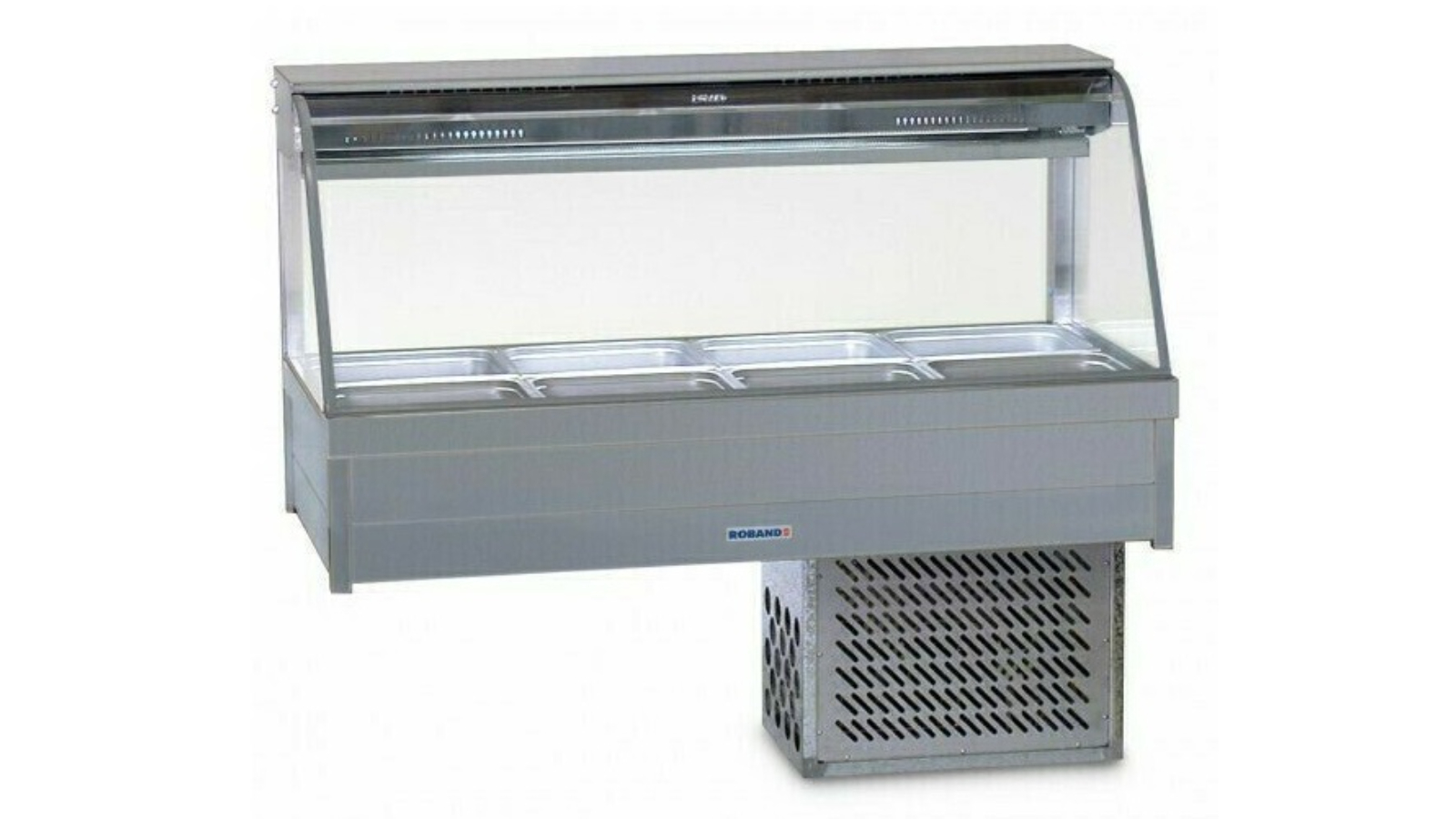 Roband Curved Glass Refrigerated Display Bar with 8 Pan