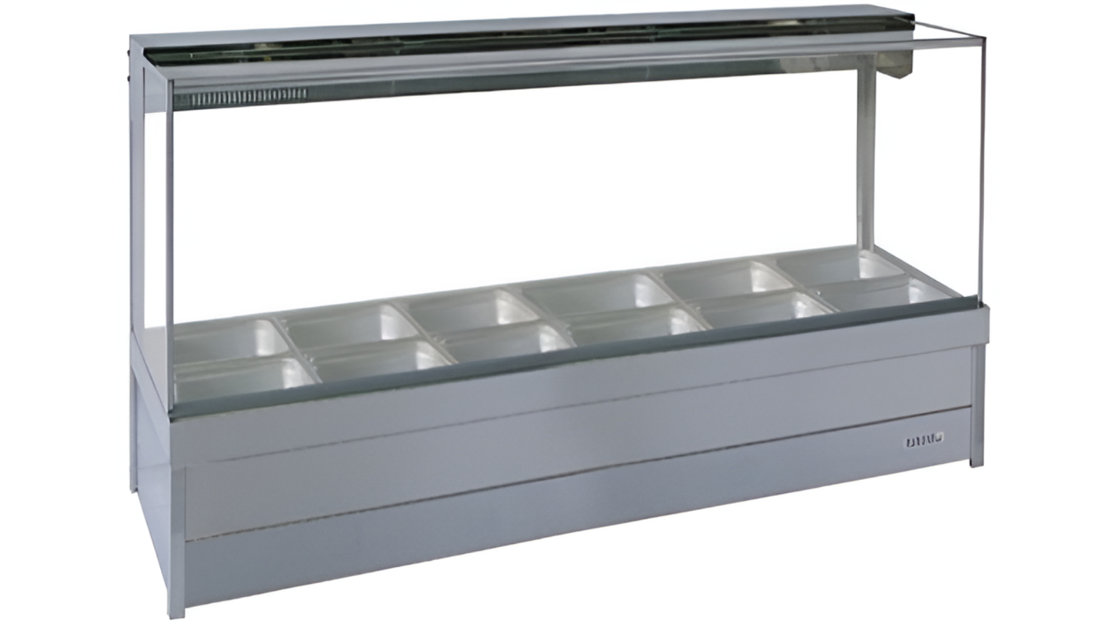 Roband 12 Pan Double Row Hot Food Display Bar