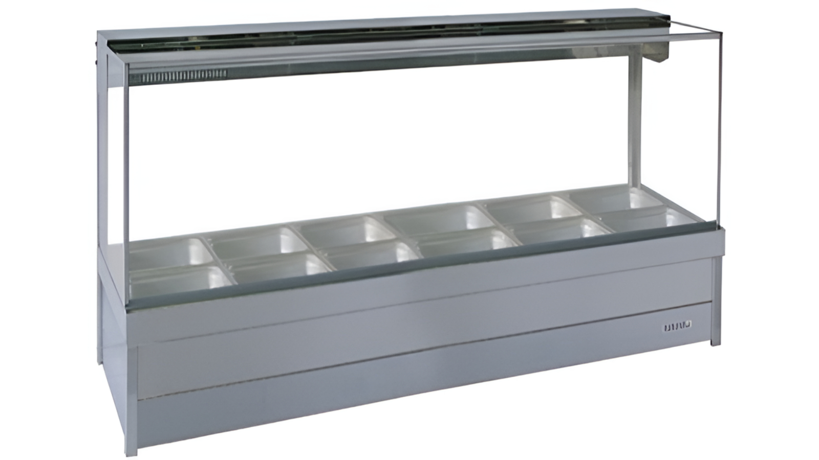 Roband 12 Pan Double Row with Roller Door Hot Food Display Bar