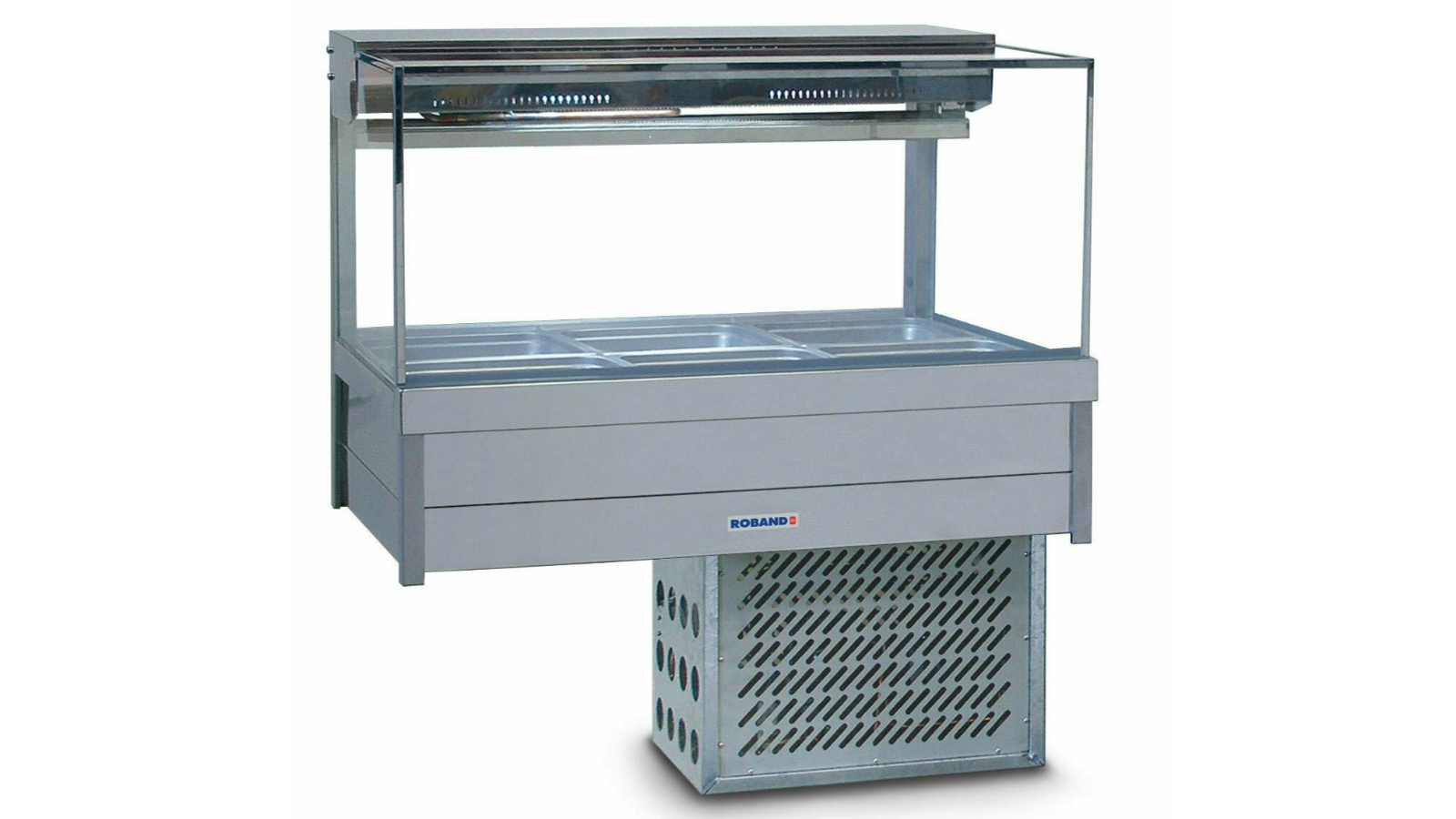 Roband 6 Pan Square Glass Refrigerated Display Bar