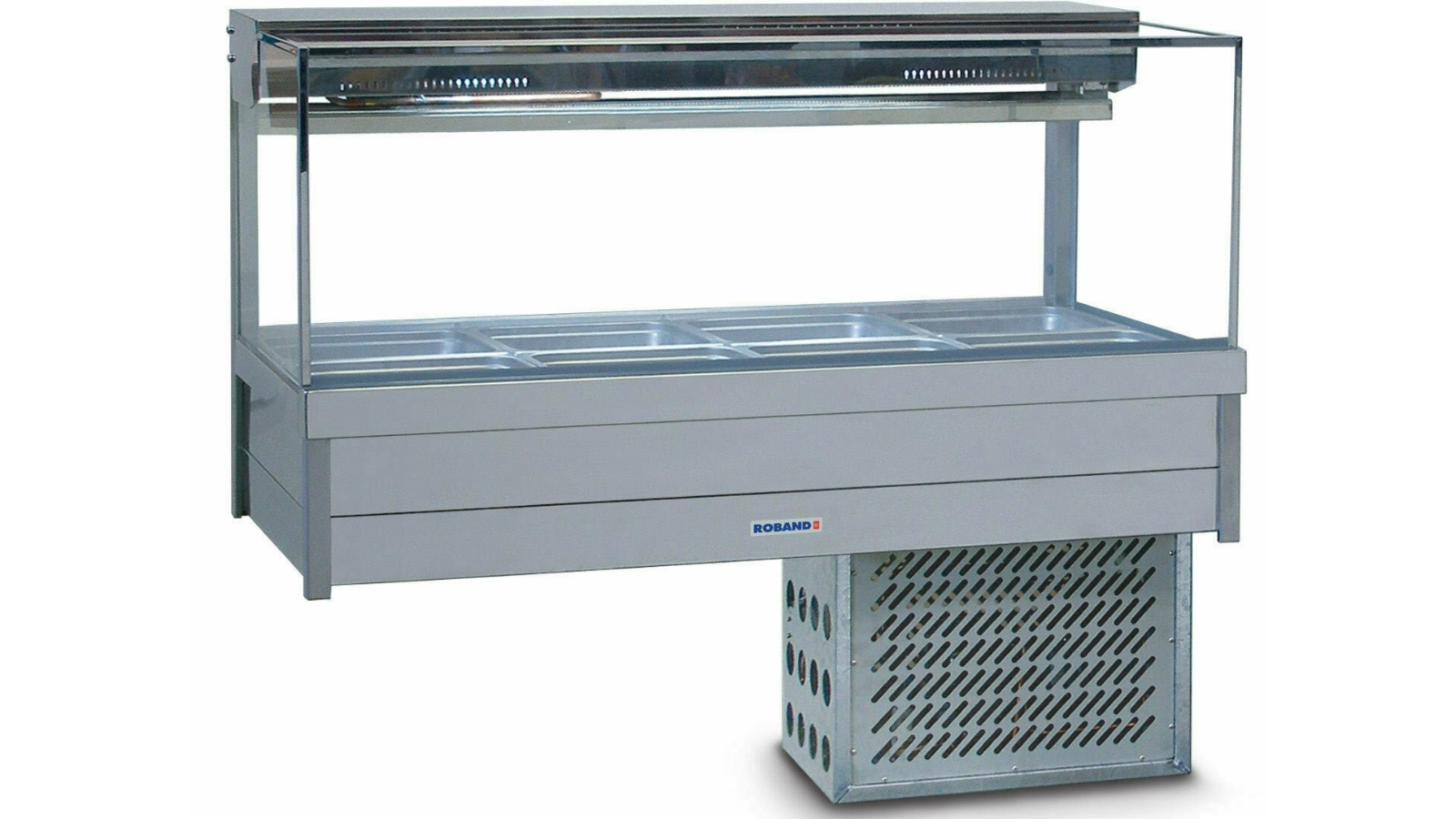 Roband 8 Pan Square Glass Refrigerated Display Bar