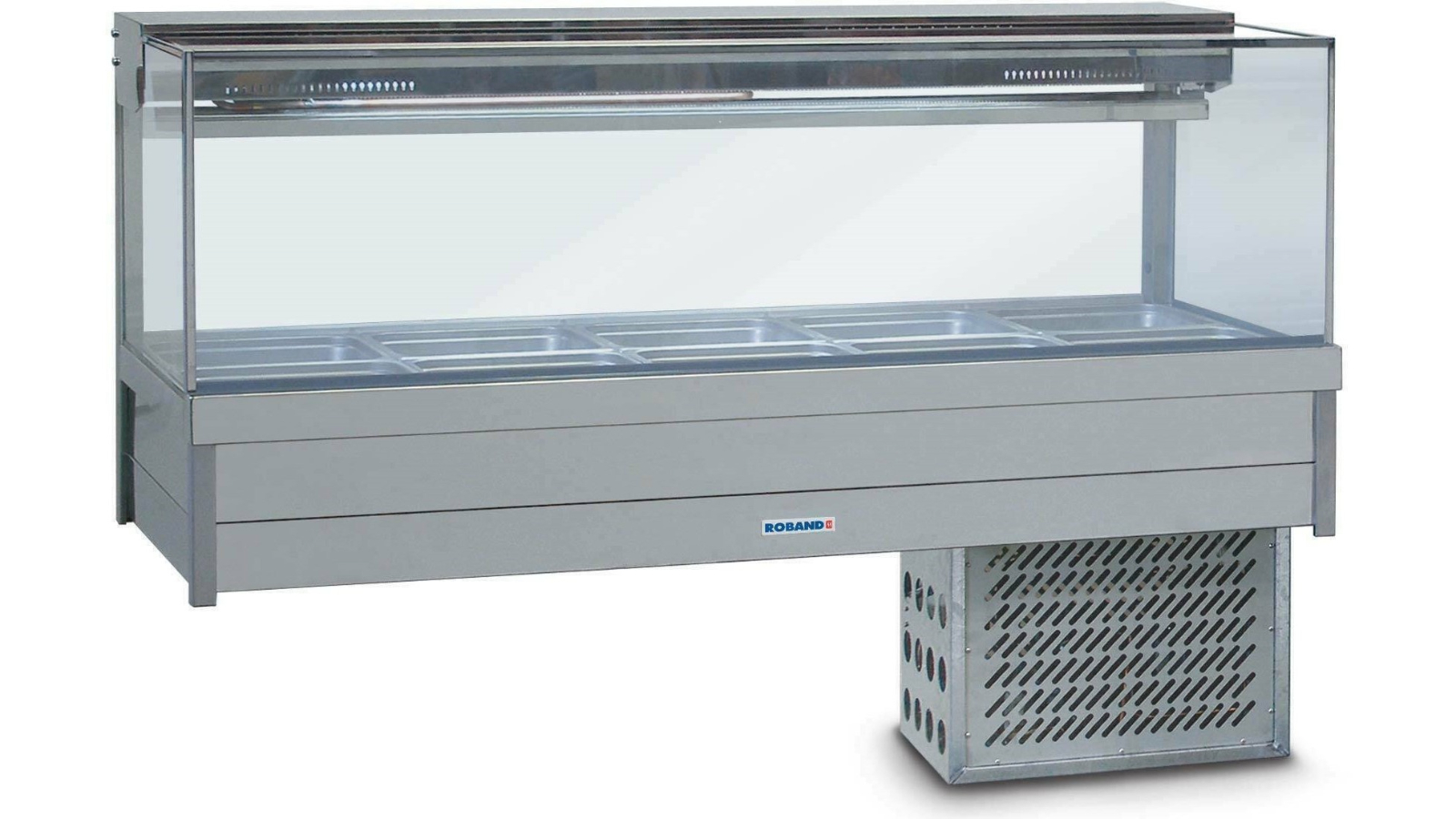 Roband 10 Pan Square Glass Refrigerated Display Bar