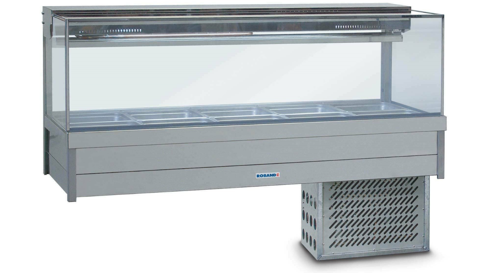 Roband 12 Pan Square Glass Refrigerated Display Bar