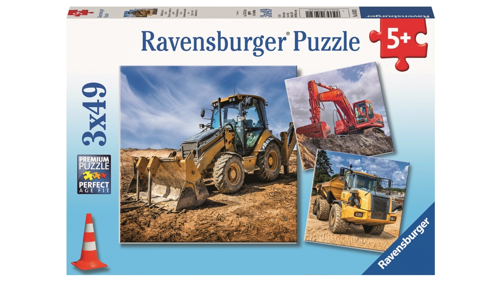 Ravensburger 3x49 Piece Digger At Work! Puzzle
