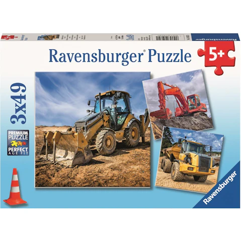 Ravensburger 3x49 Piece Digger At Work! Puzzle