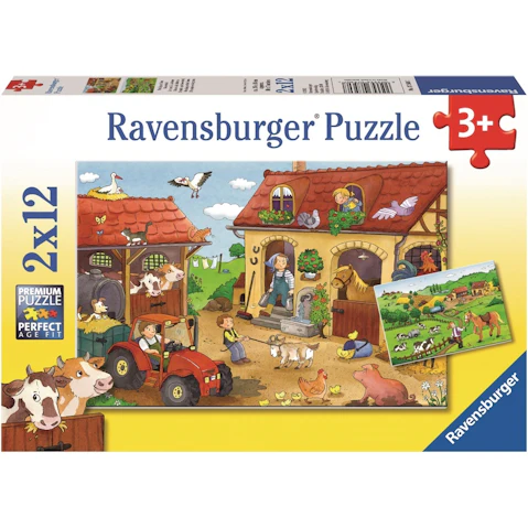 Ravensburger Working on the Farm Puzzle 2x12-pieces Puzzle