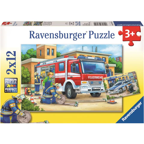 Ravensburger Police and Firefighters 2x12-pieces Puzzle