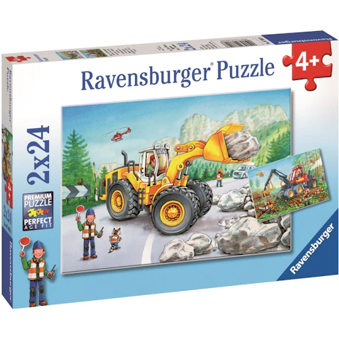 Ravensburger 2x24 Piece Diggers At Work Puzzle
