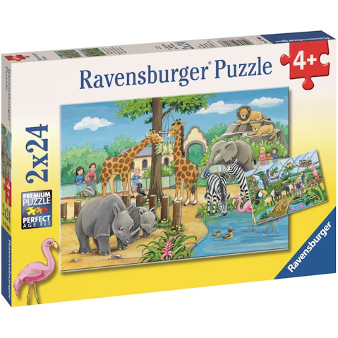 Ravensburger 2x24 Piece Welcome To The Zoo Puzzle
