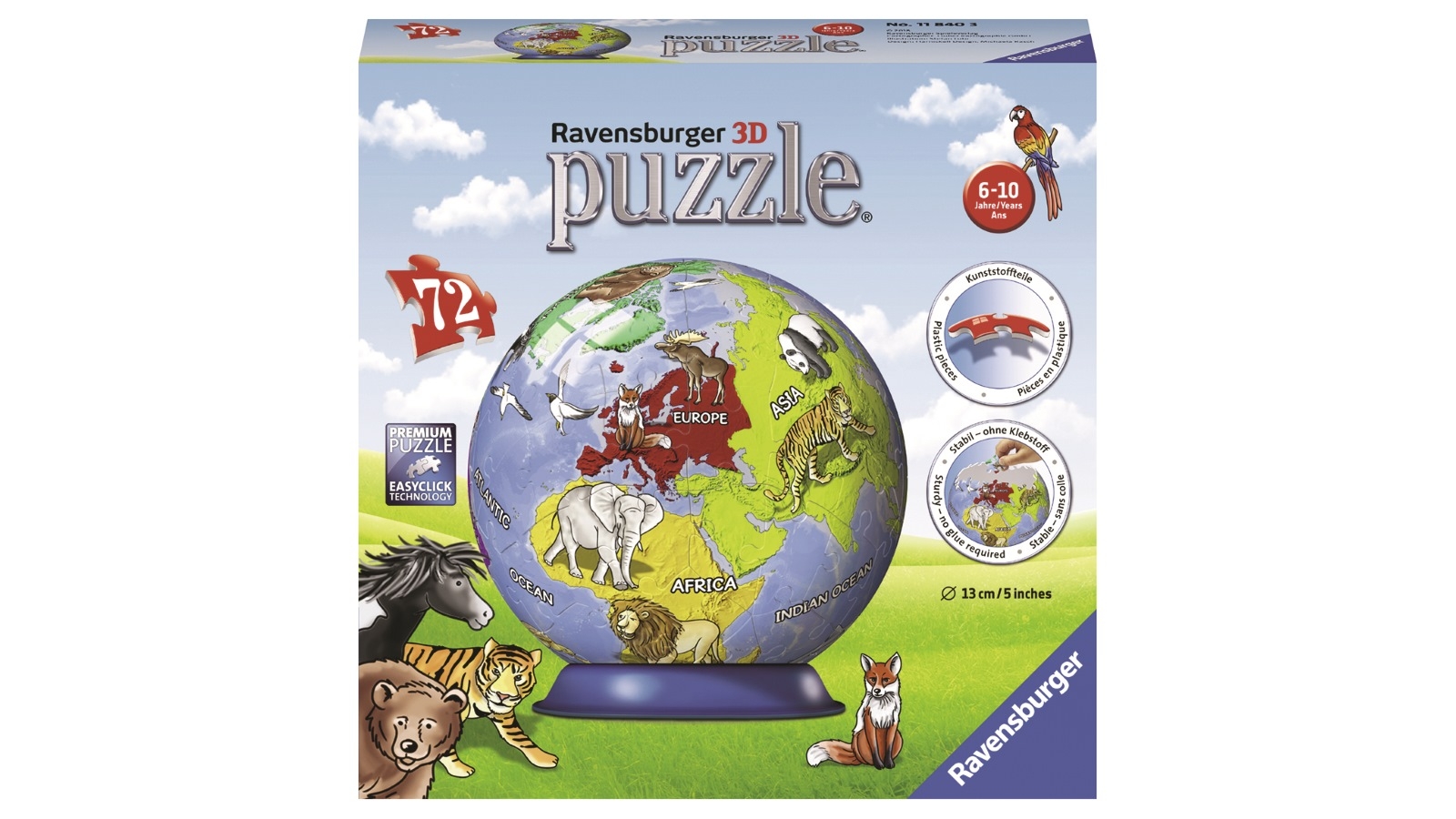 Ravensburger 72 Piece Children Globe Puzzle Ball