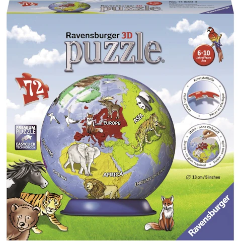 Ravensburger 72 Piece Children Globe Puzzle Ball