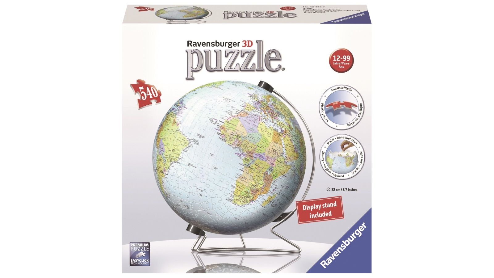 Ravensburger 540 Piece World Globe 3D Jigsaw Puzzleball