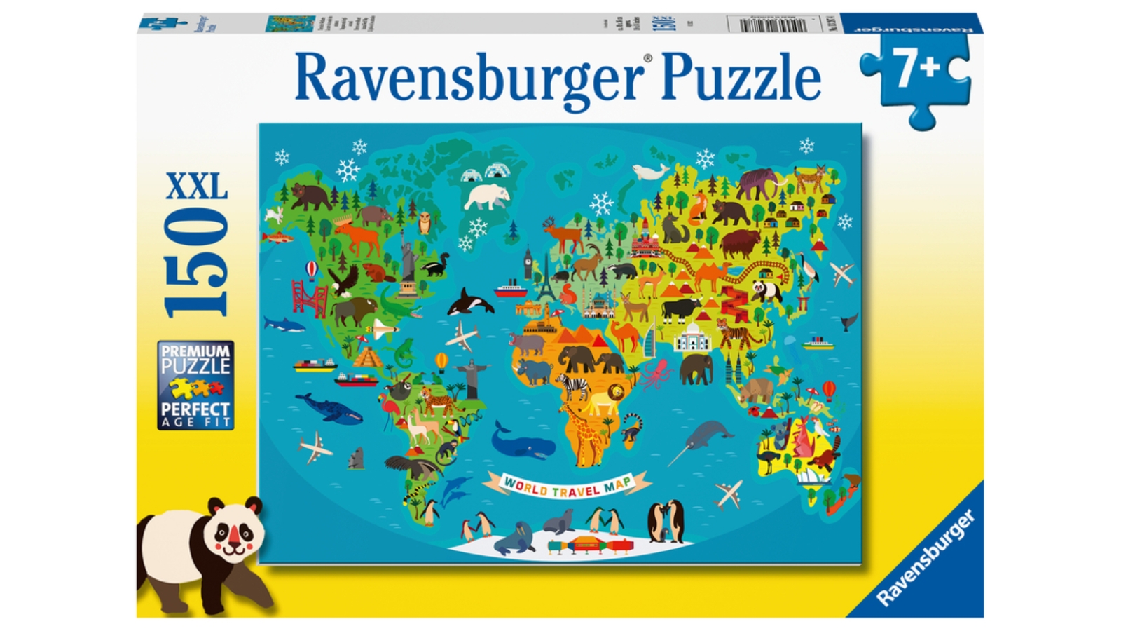 Ravensburger Animal World Map 150 Piece Puzzle