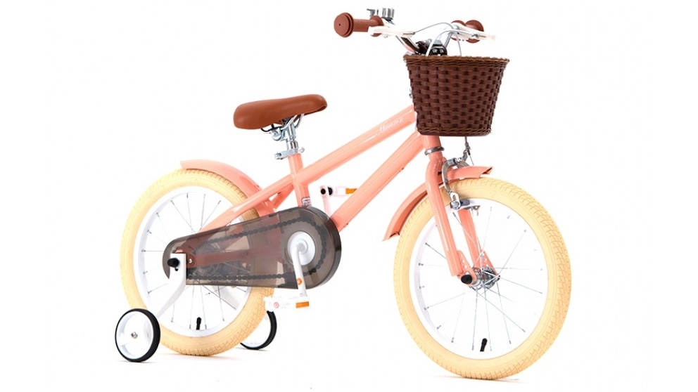 Pink kids bike with basket online
