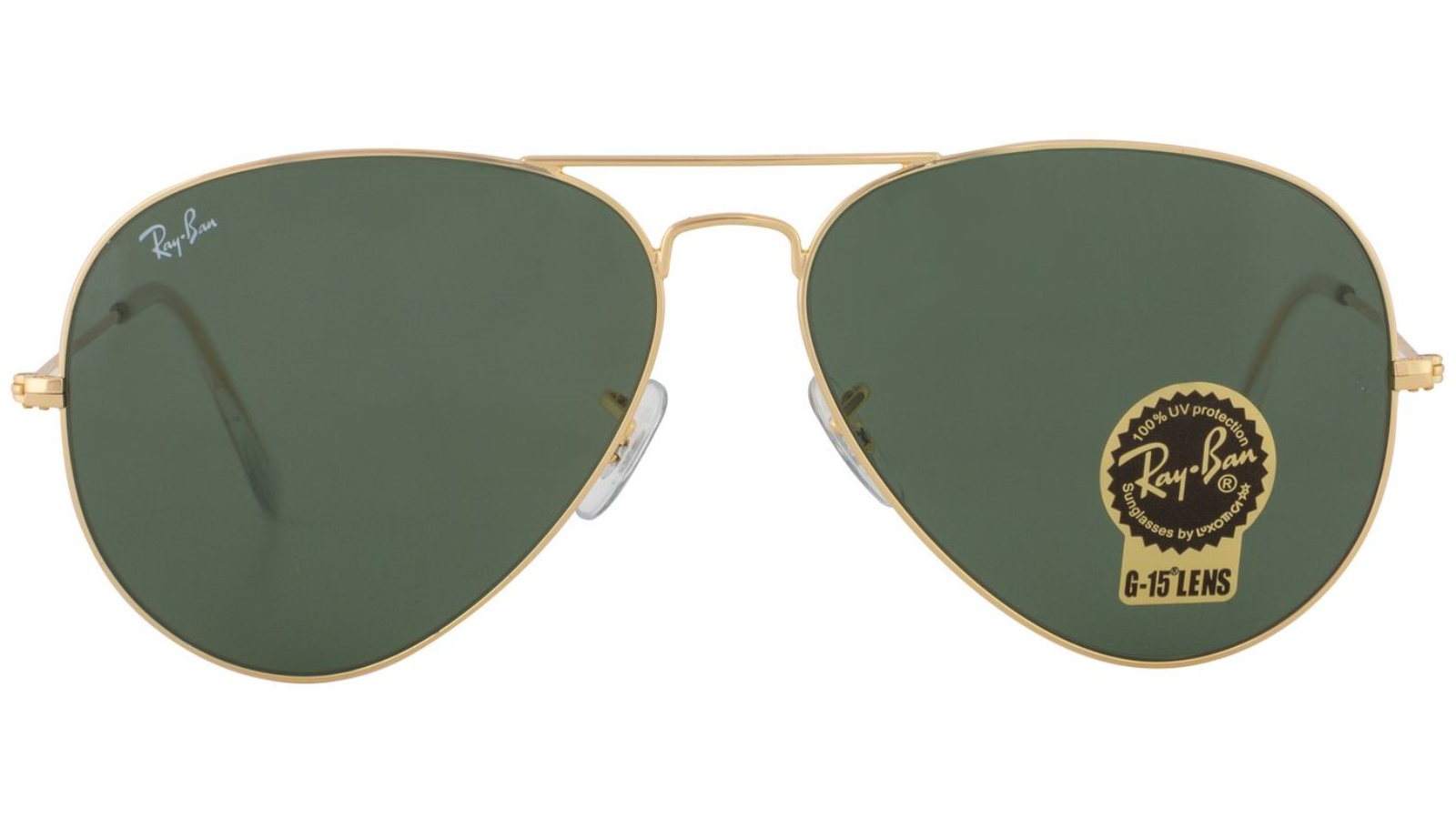 Ray-Ban Aviator 2 Large Metal Sunglasses - Gold/Green