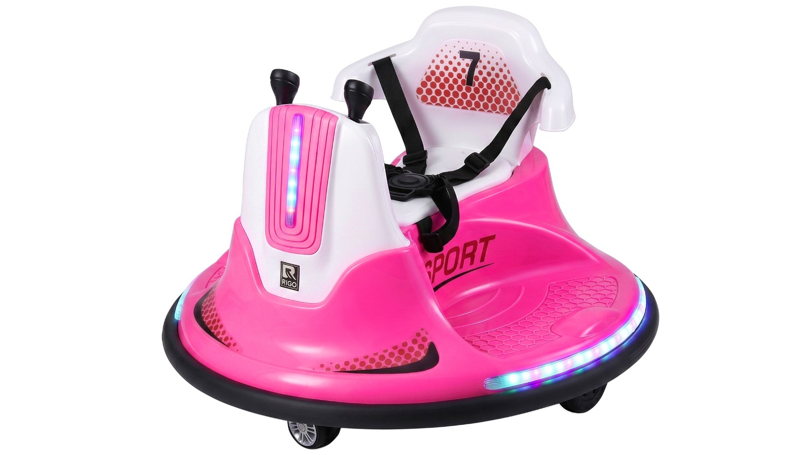 Rigo 12V Ride-on Kids Bumper Car with Remote Control - Pink